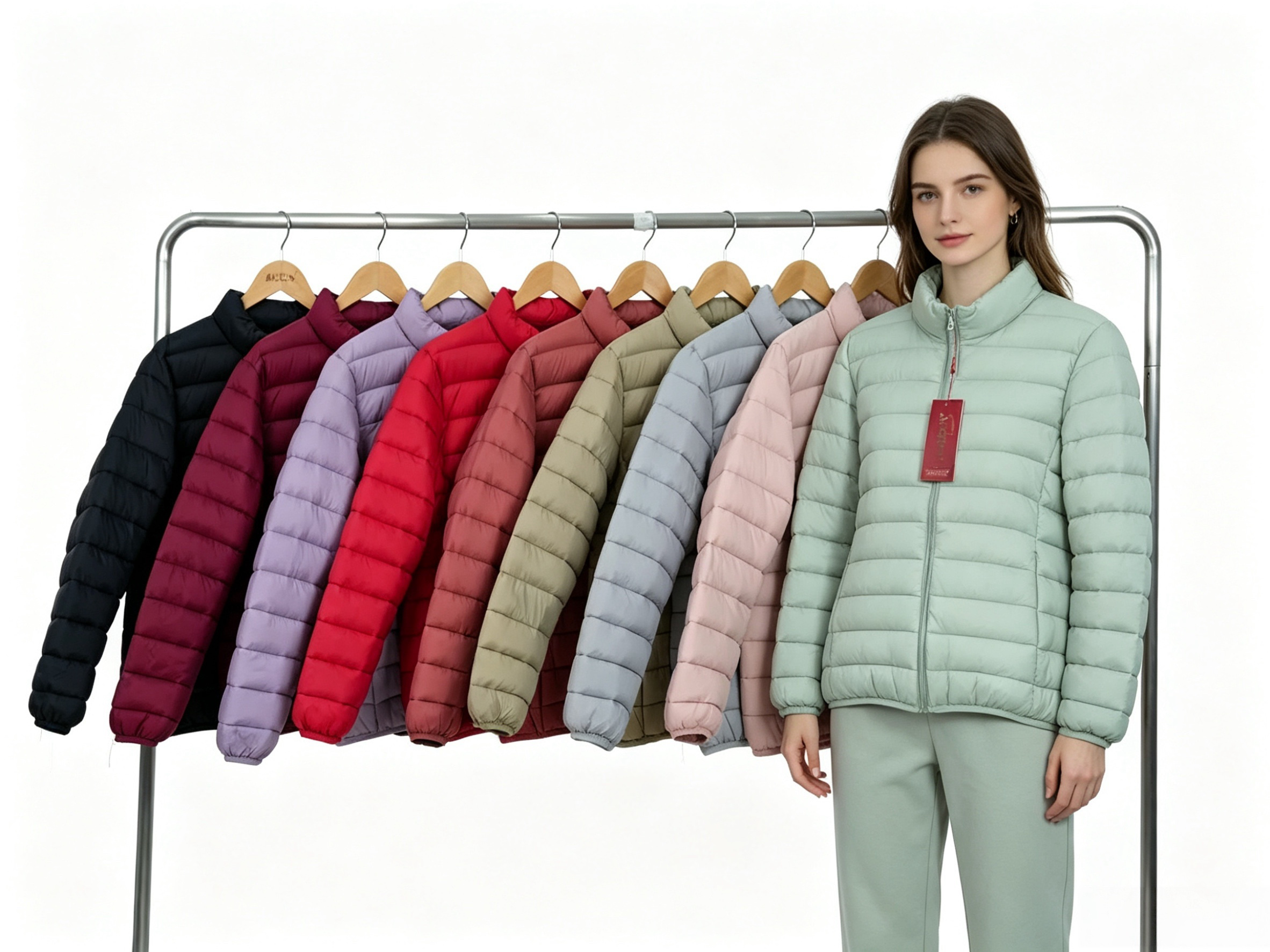 The new thickened and warm cotton-padded jacket for women in winter is light, fashionable and versatile detail image 1