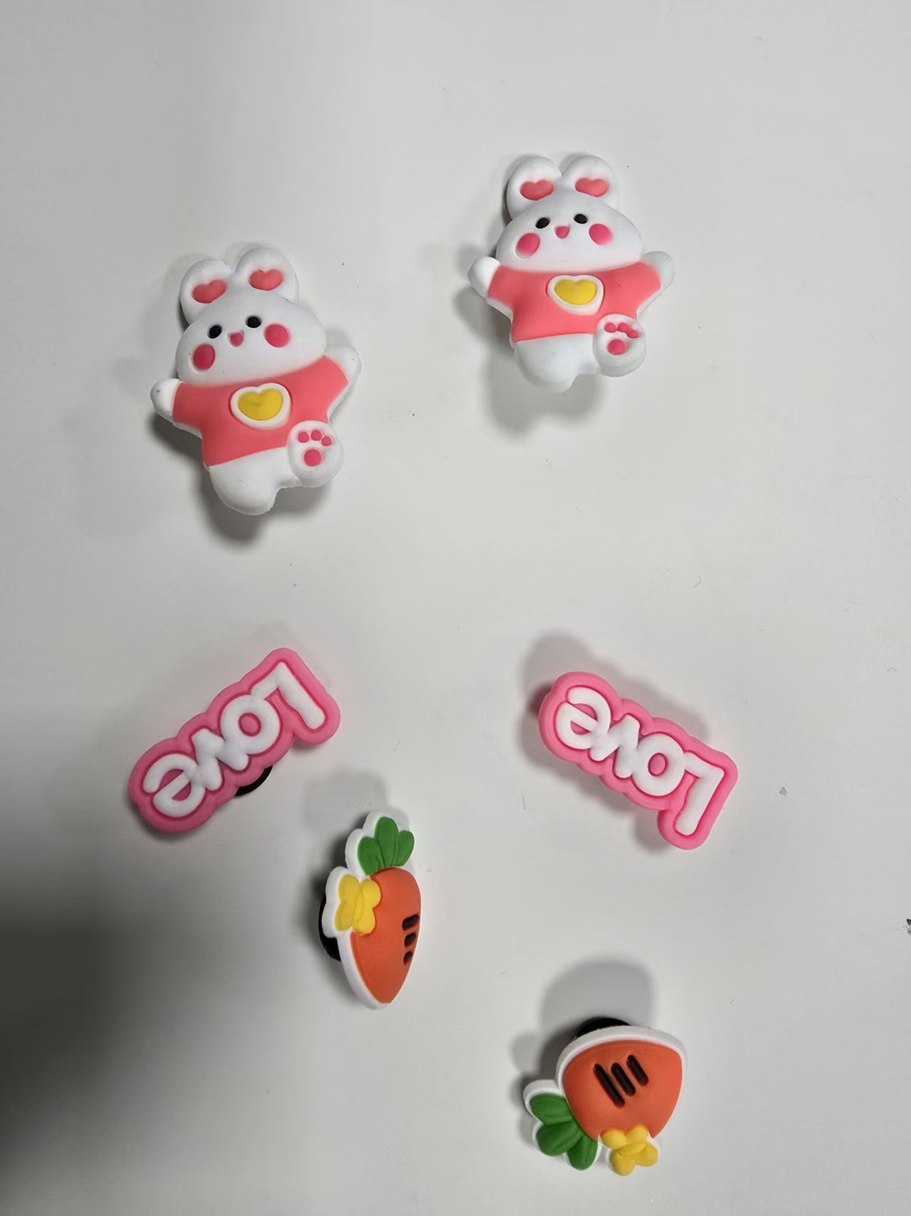 Cute rabbit, heart, letter and carrot three-in-one soft adhesive patch detail image 1