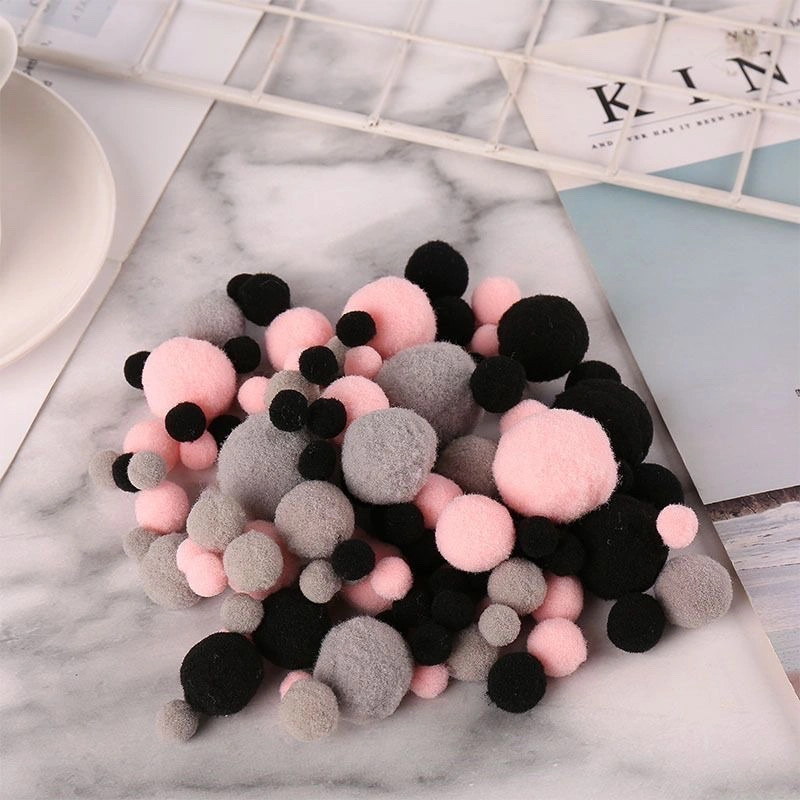 diy fur balls, colorful small fur balls, fur balls, handcrafted materials, accessories, materials for making high-elasticity balls detail image 4
