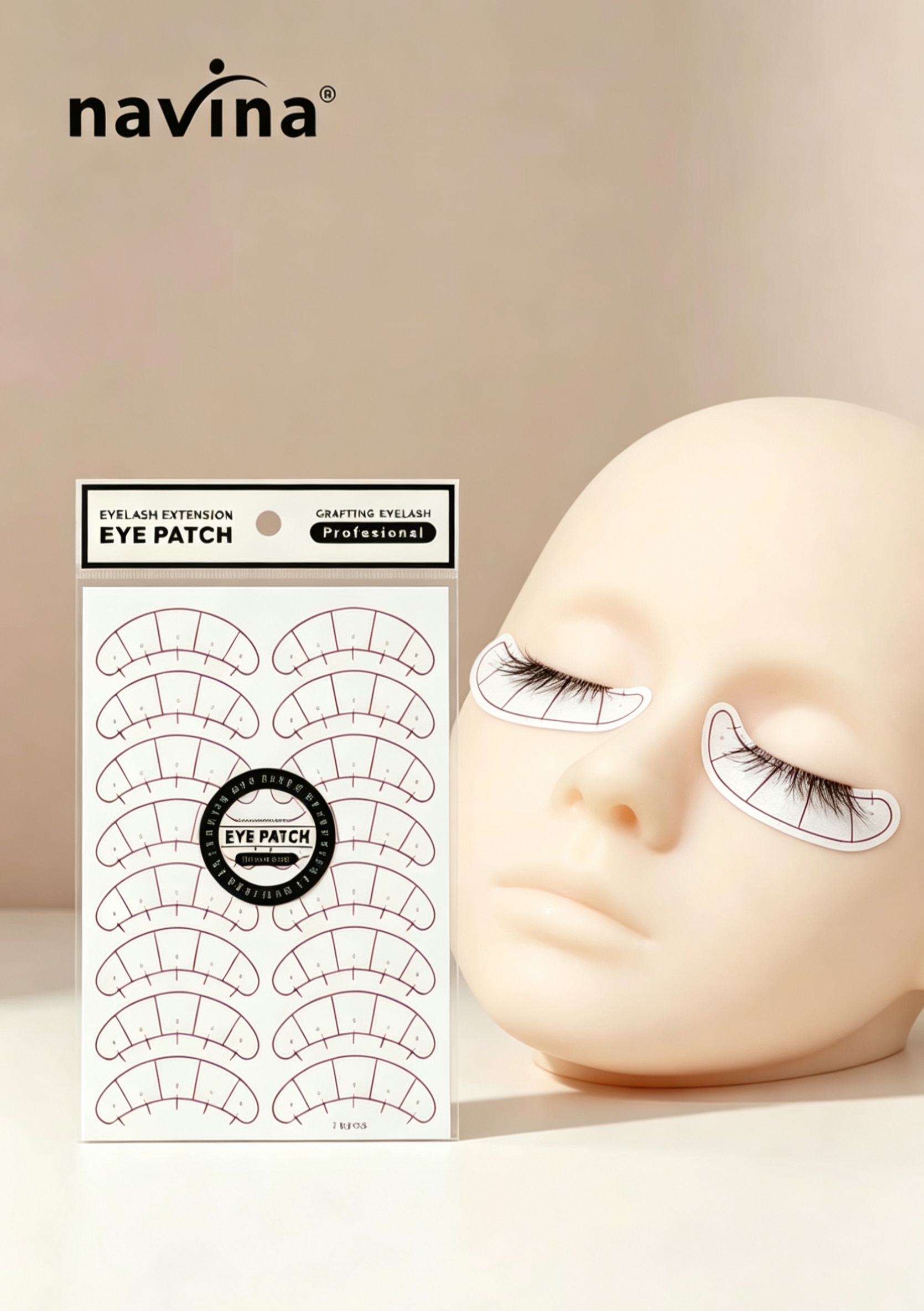Five-point positioning eyelash extension self-adhesive stickers for eyelash isolation eye patches