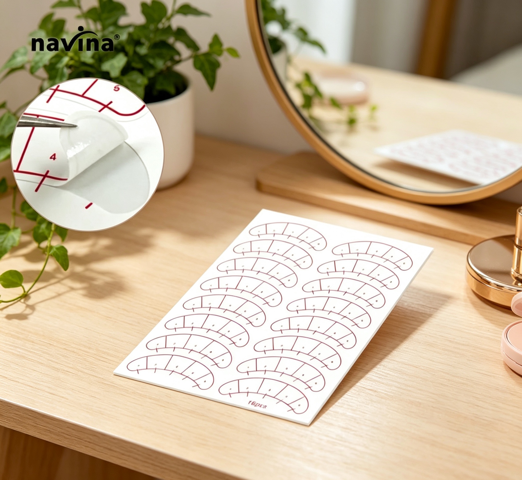Five-point positioning eyelash extension self-adhesive stickers for eyelash isolation eye patches detail image 3