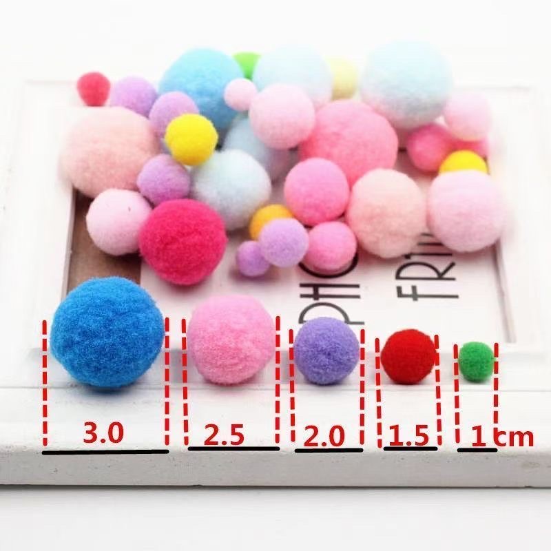 Fill with high-quality 1-3 cm high-elasticity pom-poms, educational diy art materials for kindergartens, Gu Mei Tong bags detail image 2