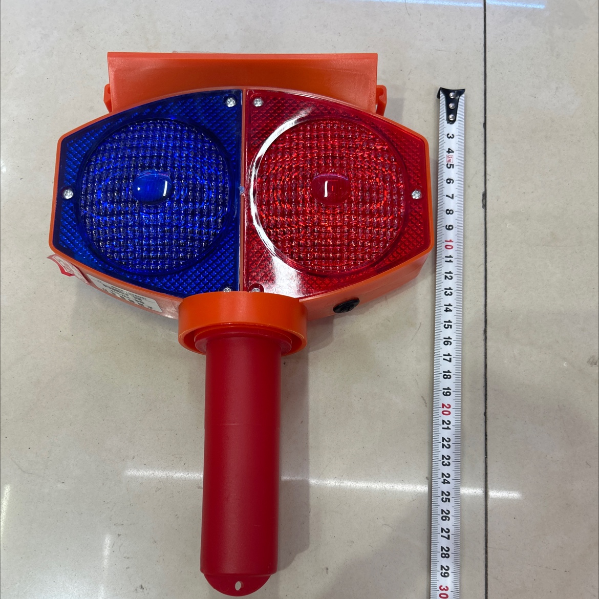 30cm solar-powered traffic warning light 018 details Picture