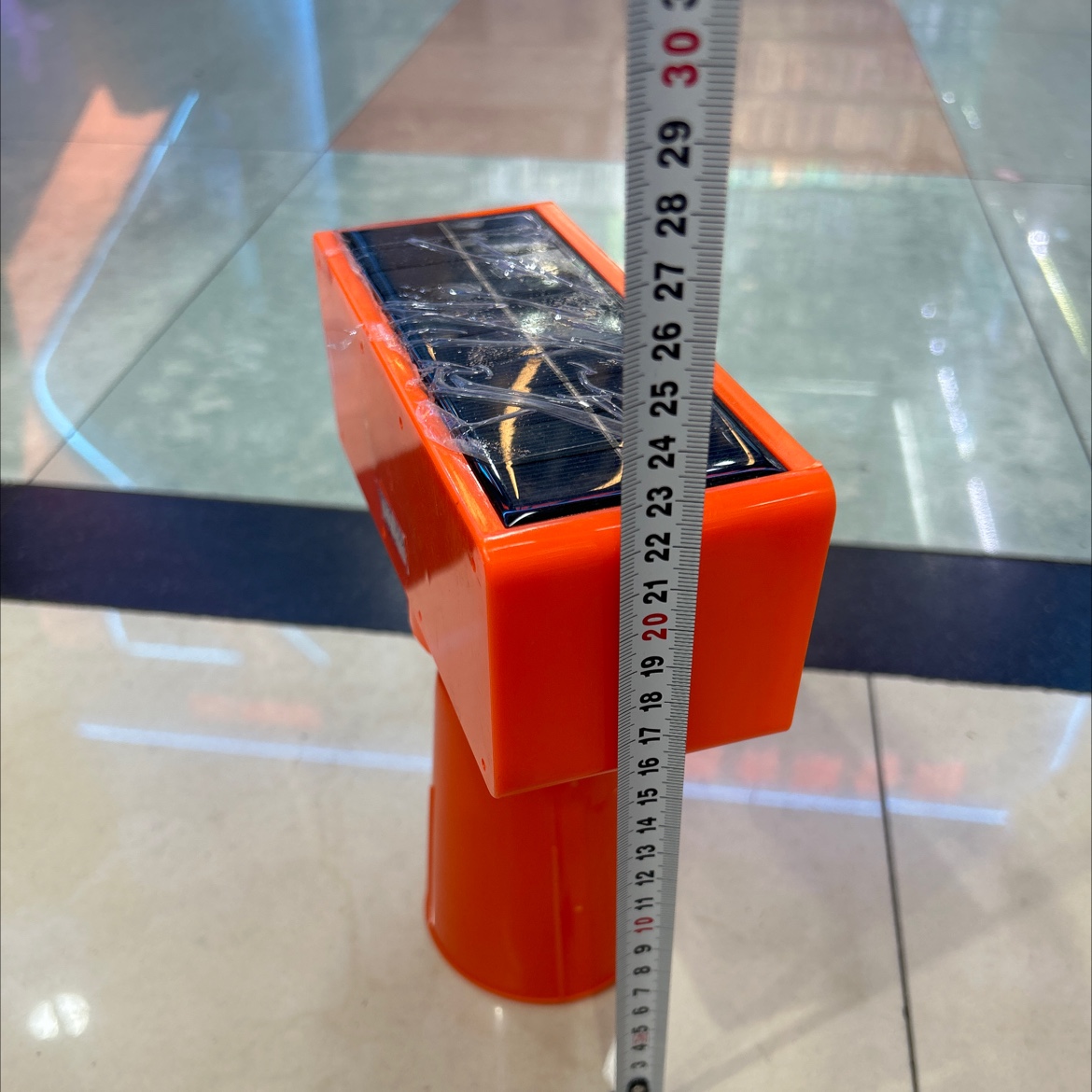 Solar-powered traffic warning light, single-sided lamp beads 019-04 Specification image