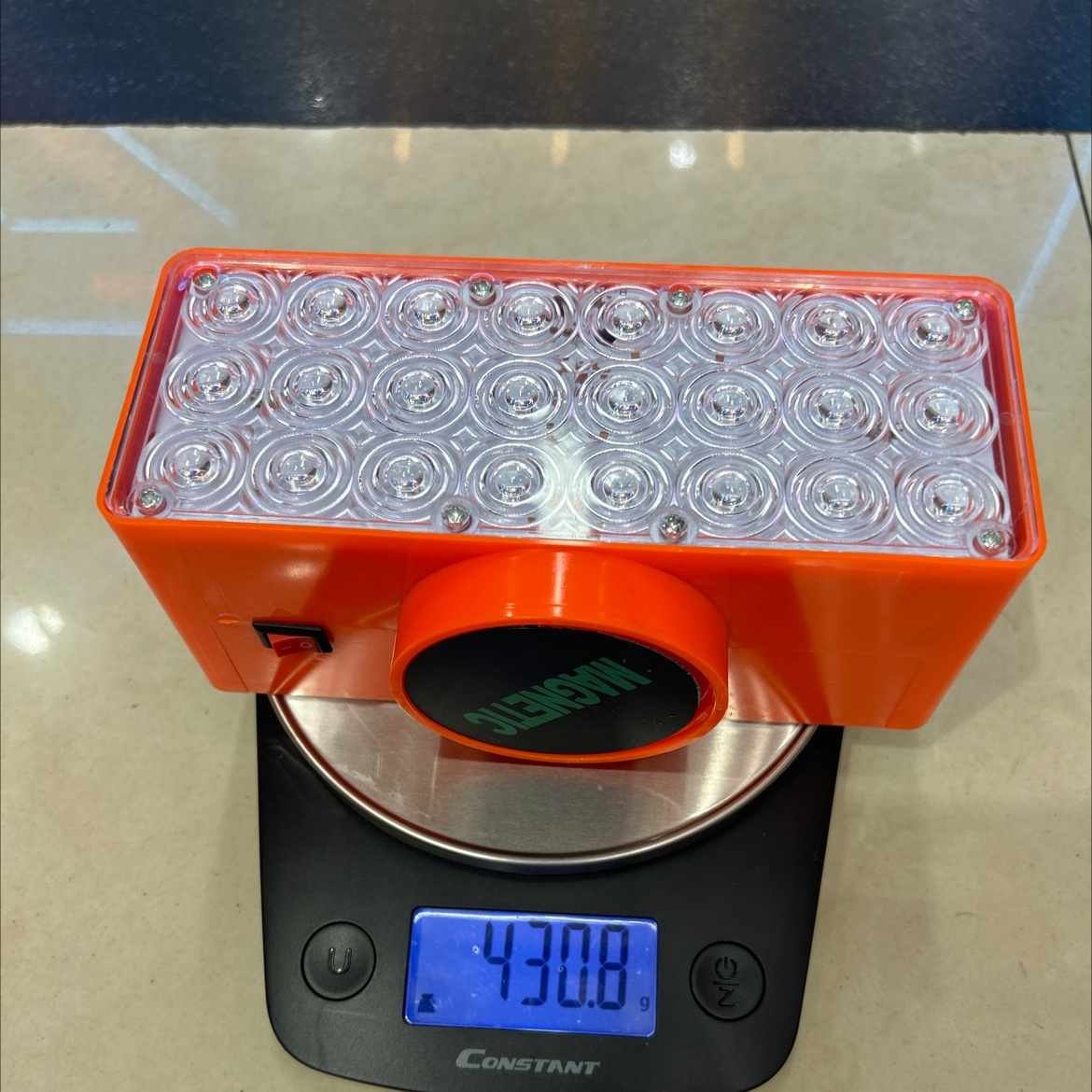 Solar traffic warning light with double-sided lamp beads and magnet 019-03 detail image 4