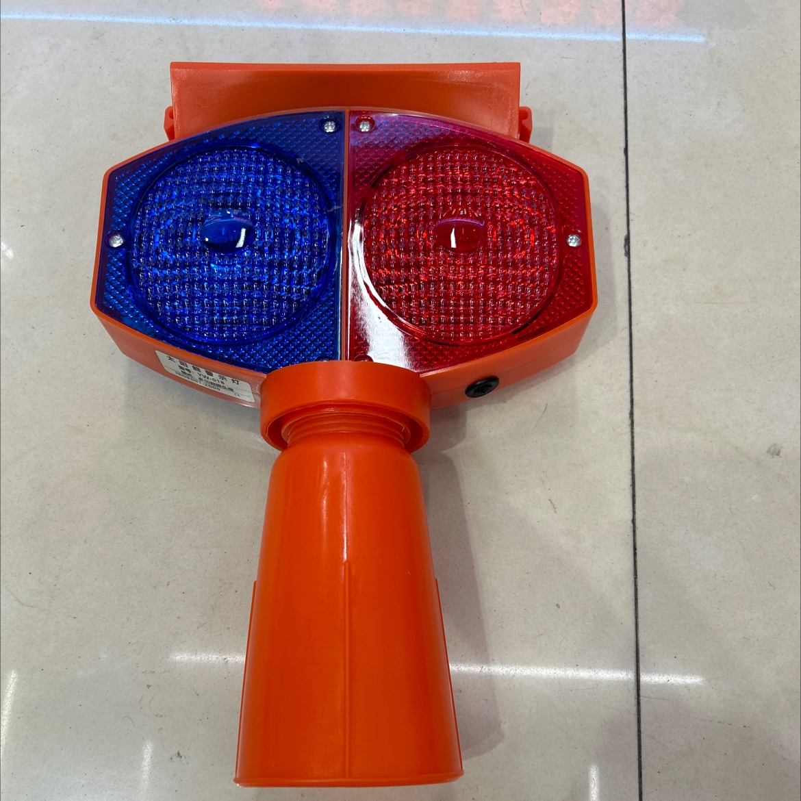32cm solar-powered traffic warning light 018