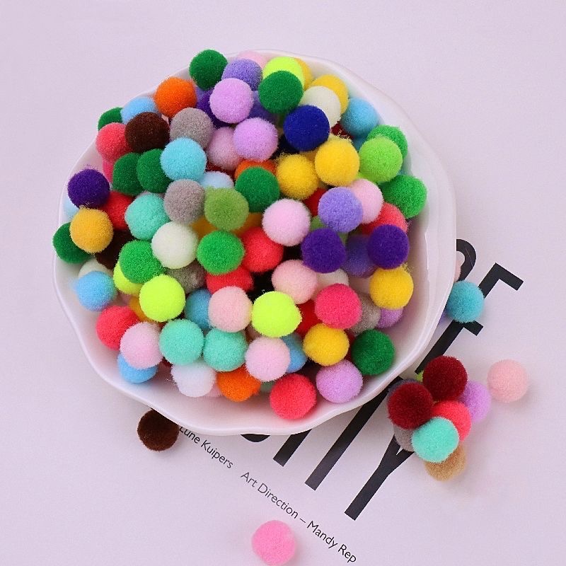 Fill with high-quality 1-3 cm high-elasticity pom-poms, educational diy art materials for kindergartens, Gu Mei Tong bags Item Picture