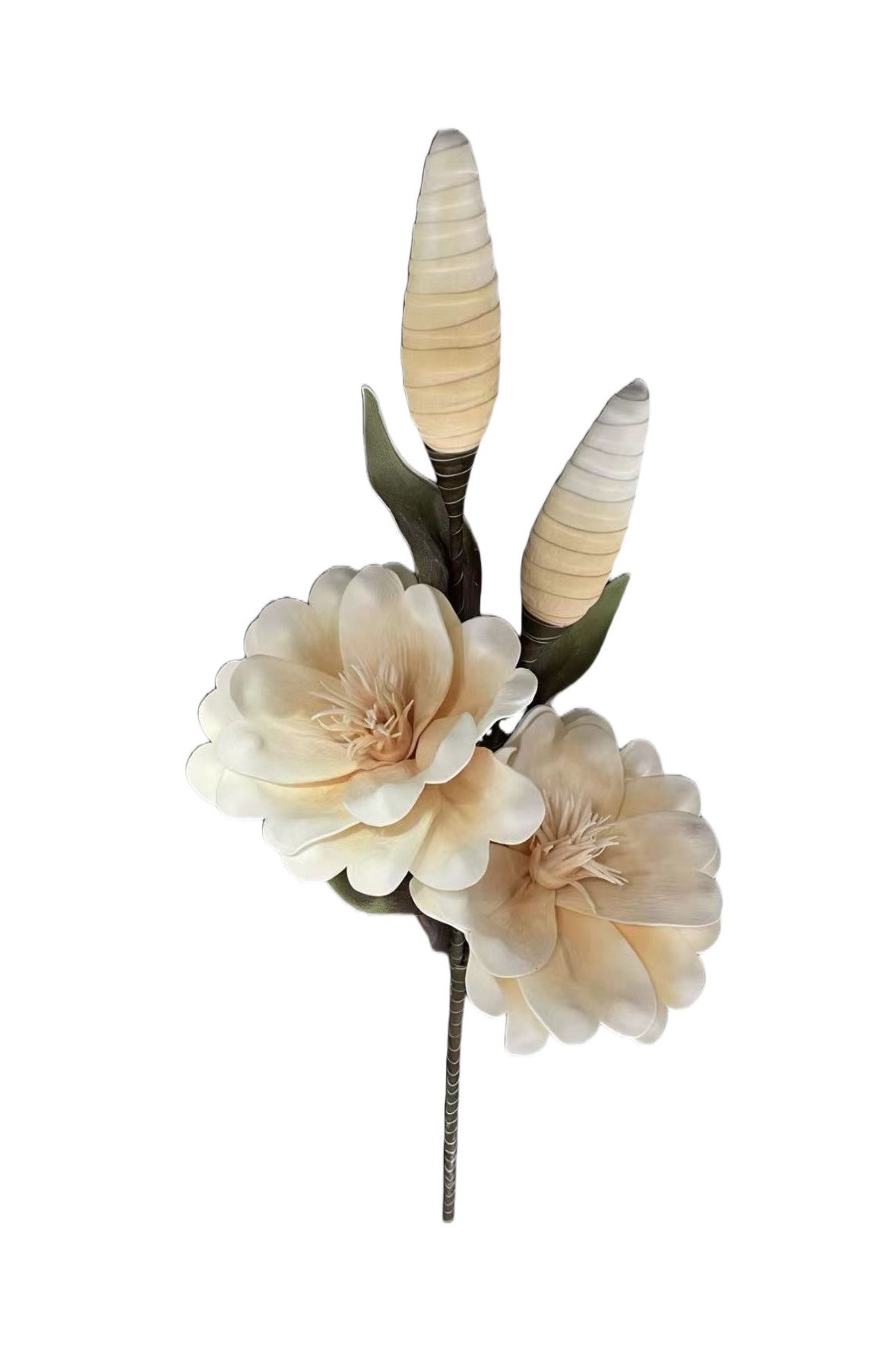 EVA foam decorative flower, beige lily branch artificial flower decoration, home living room and bedroom ornaments detail image 2