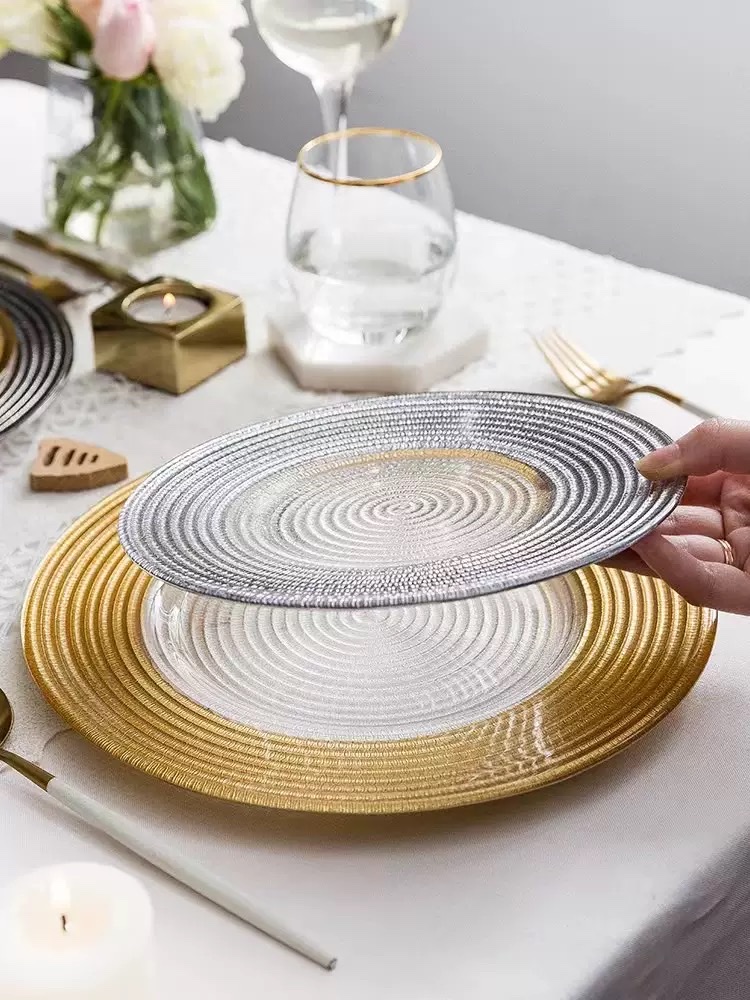 High-quality Glass placemats with outstanding cost performance, directly supplied from the source factory Glass charger plate details Picture