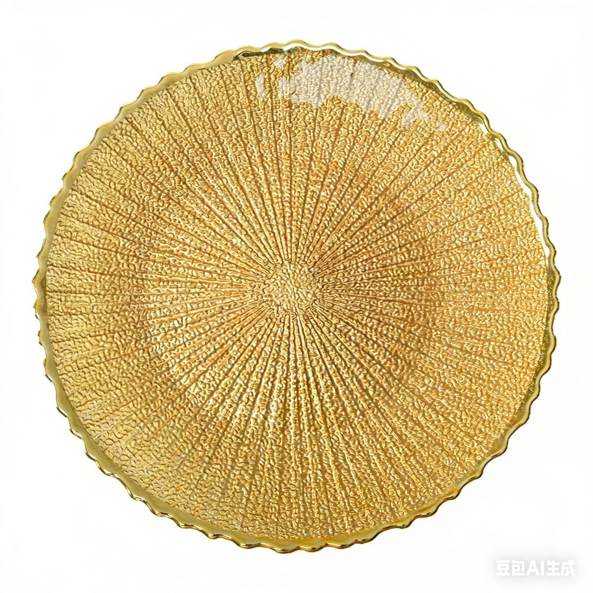 纹理玻璃盘子 家用餐盘 装饰摆盘 高档餐具 玻璃餐桌垫盘玻璃碗沙拉套碗玻璃碗 detail image 1