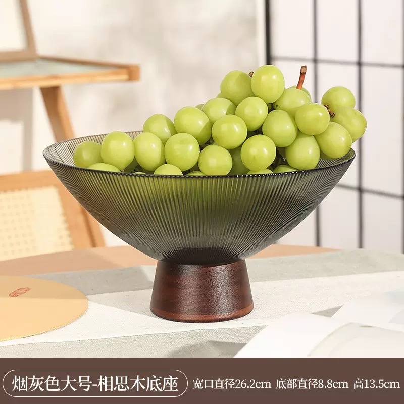 玻璃果盘 高档玻璃果 盘轻奢玻璃器皿 装饰玻璃盘 家用餐桌摆件玻璃碗 details Picture