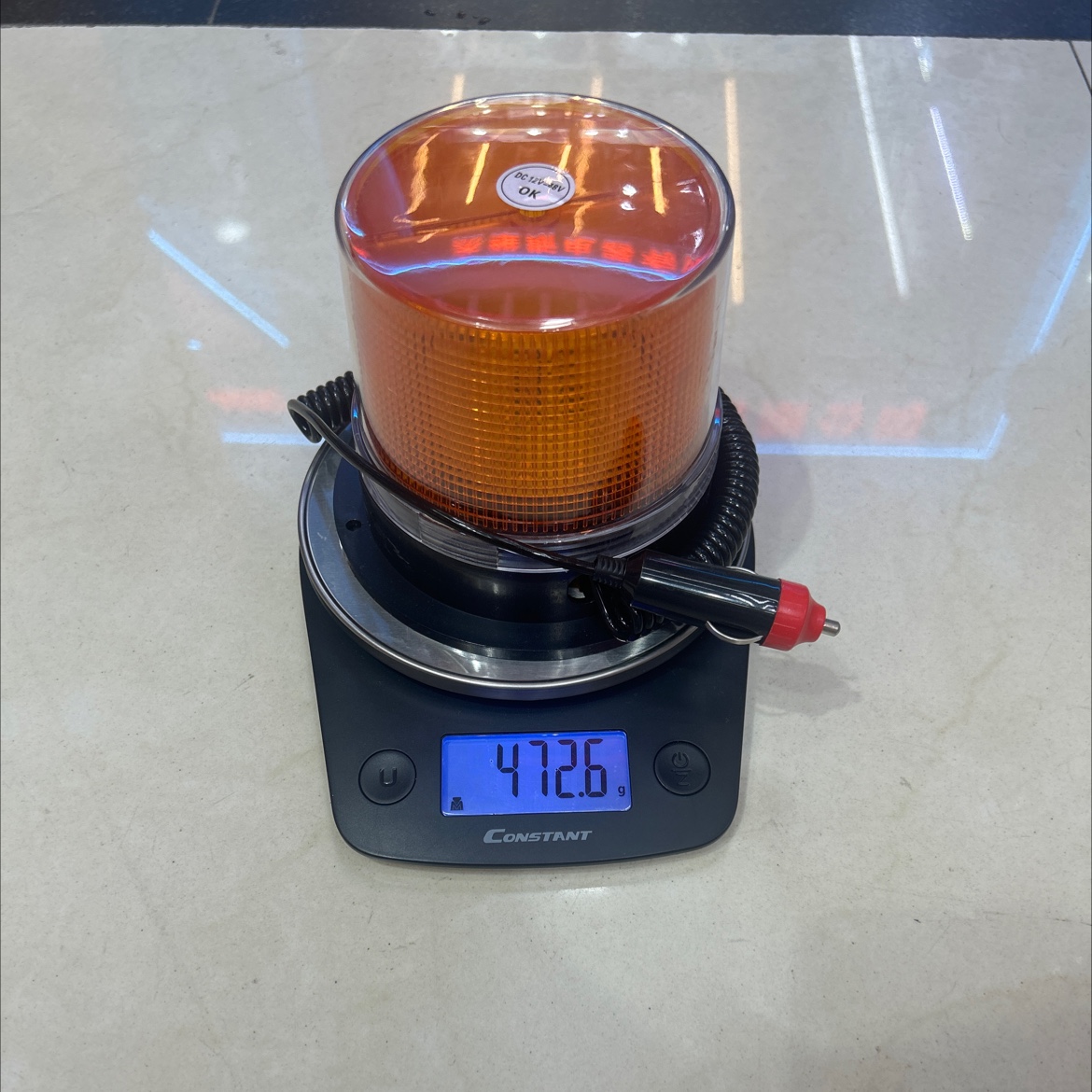 USB car charger with magnet traffic warning light 5096 Specification image