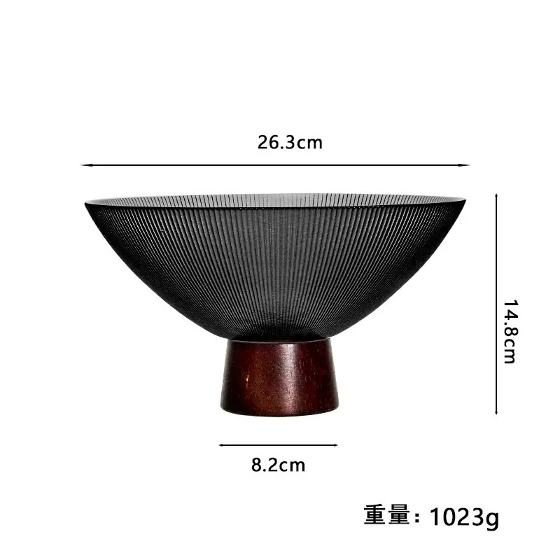 玻璃果盘 高档玻璃果 盘轻奢玻璃器皿 装饰玻璃盘 家用餐桌摆件玻璃碗 detail image 7