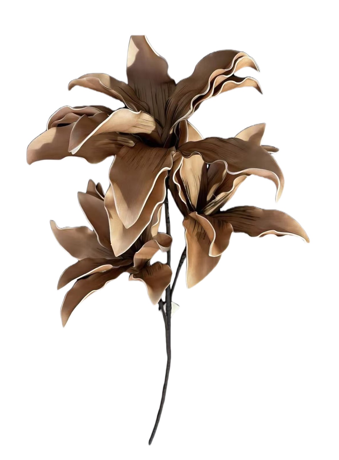 EVA foam decorative flower, beige lily branch artificial flower decoration, home living room and bedroom ornaments detail image 9