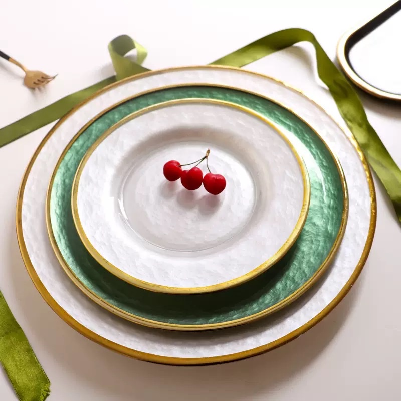 High-quality Glass placemats with high cost performance, directly supplied from the source factory Glass charger plate