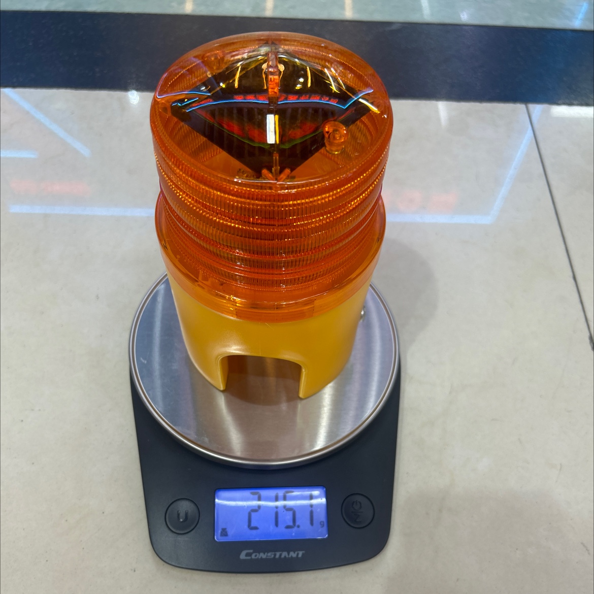 Traffic warning light JS08 with solar panel detail image 3