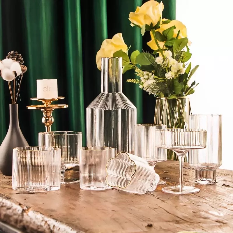 Wine vessels and utensils set, daily necessities core, hand-blown high-transparency lead-free crystal, light luxury high-end glass
