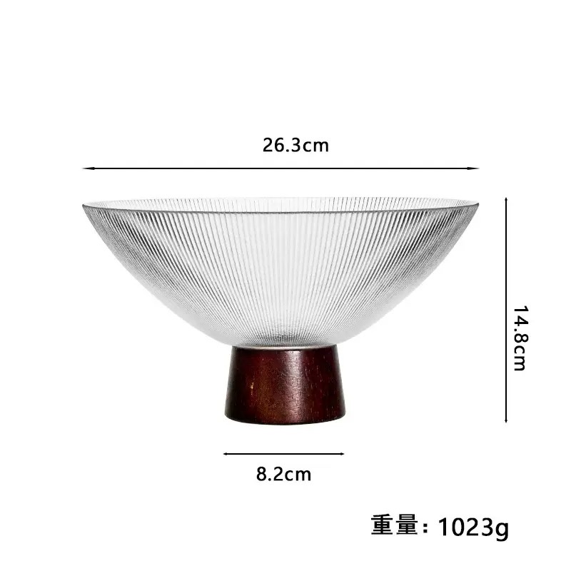 玻璃果盘 高档玻璃果 盘轻奢玻璃器皿 装饰玻璃盘 家用餐桌摆件玻璃碗 detail image 6