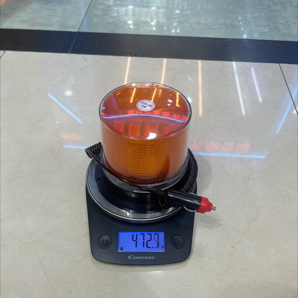 USB car charger with magnet traffic warning light 5096 detail image 3
