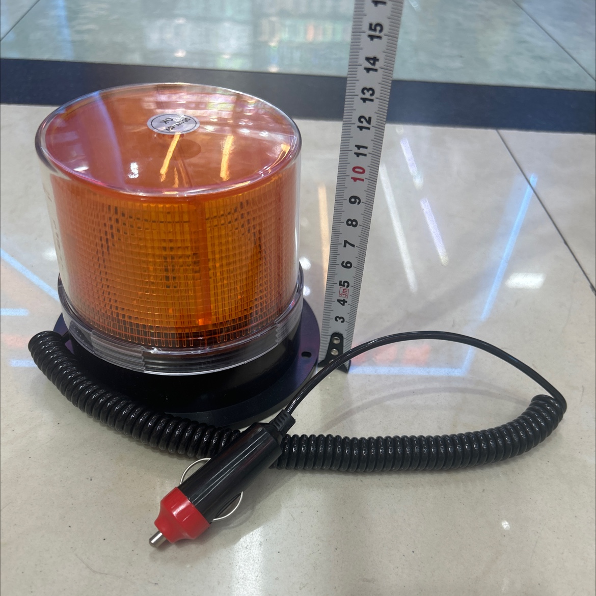 USB car charger with magnet traffic warning light 5096 detail image 2