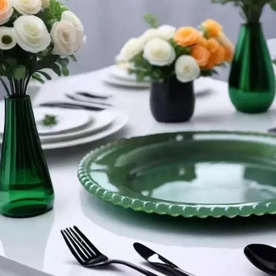 High-quality Glass placemats with high cost performance, directly supplied from the source factory Glass charger plate detail image 2