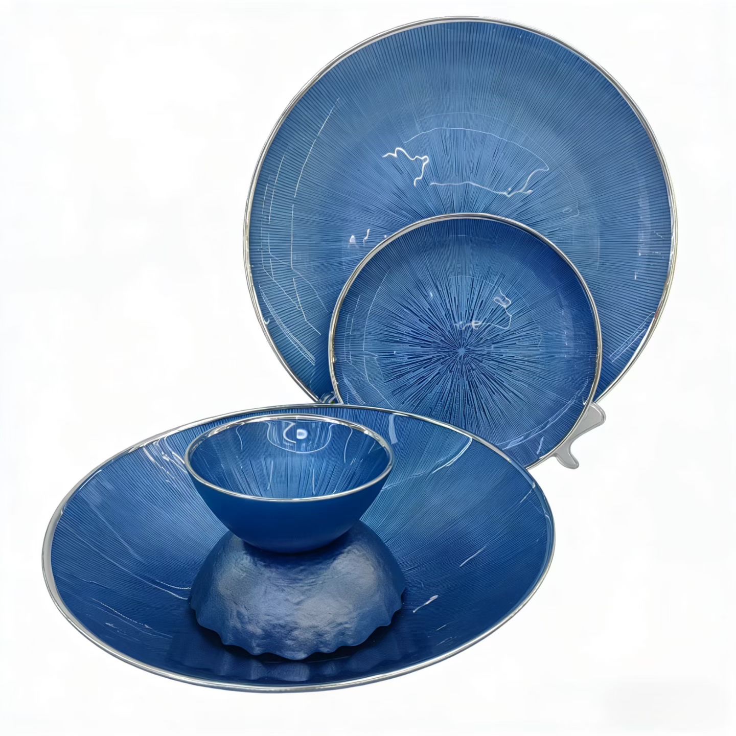 High-quality Glass base plates, glass bowls, multi-color custom home, hotel, banquet plating, wedding Party, table decoration utensils, Glass charger party