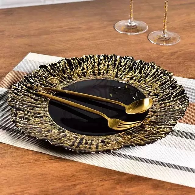 High-quality Glass base plate and cost-effective Glass charger plate tableware from the original factory Item Picture