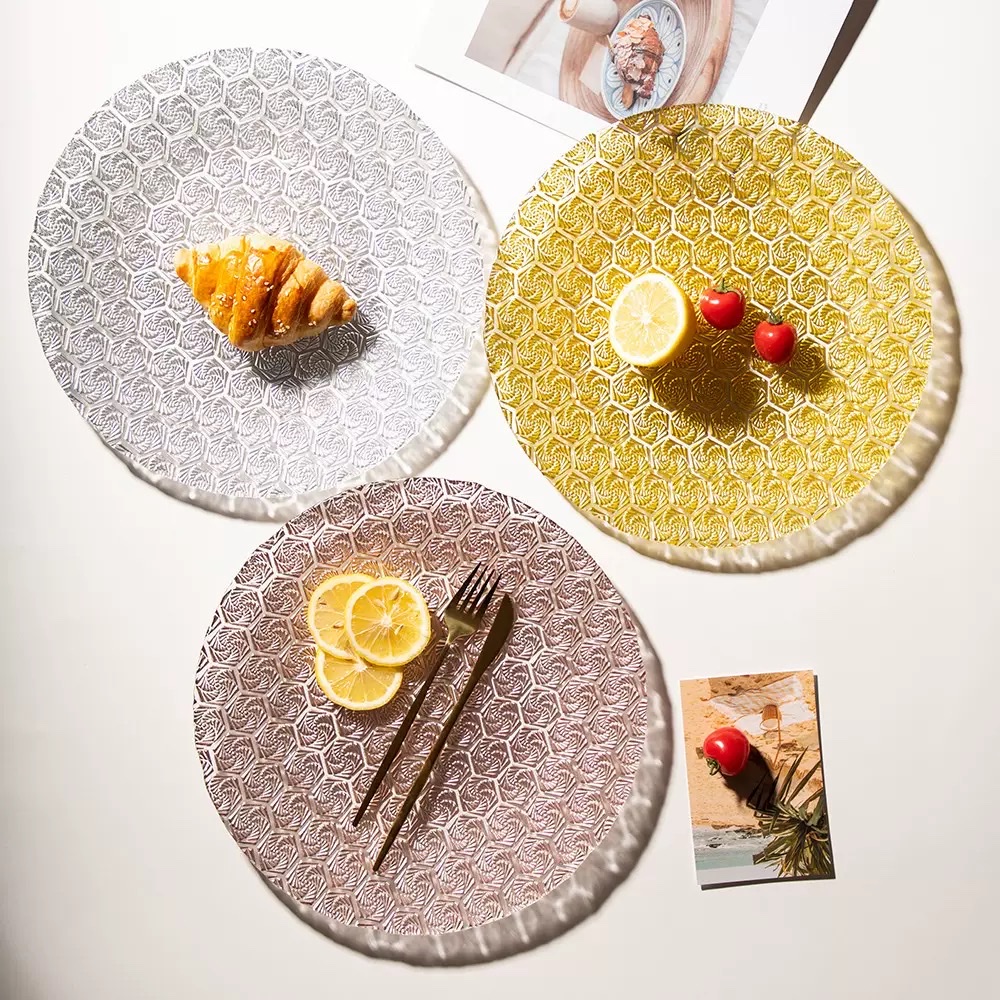 High-quality Glass base plate and cost-effective Glass charger plate tableware from the original factory Specification image