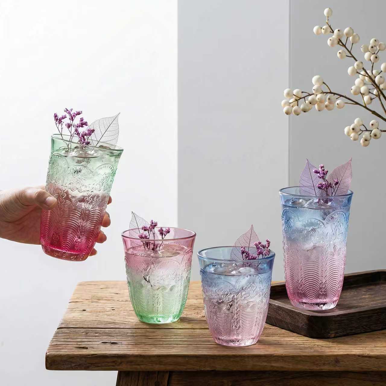 Light luxury, high appearance level, best-selling elegant lead-free glass cups, multi-color customized, source quality, high cost performance glass