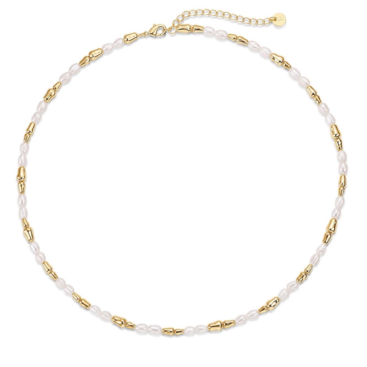 A luxurious and fashionable women's necklace made of natural freshwater pearls with genuine brass and gold plating, which is a cross-border bestseller from Europe and America