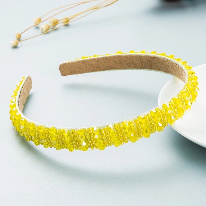Hair bands, European and American hand-woven beaded headbands, Baroque beaded hair bundles for women, Korean version of popular facial wash hair accessories, hair bands and headwear detail image 10