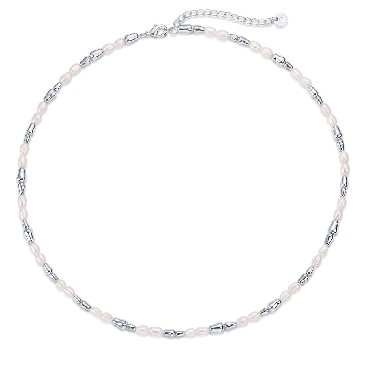 A luxurious and fashionable women's necklace made of natural freshwater pearls with genuine brass and gold plating, which is a cross-border bestseller from Europe and America details Picture