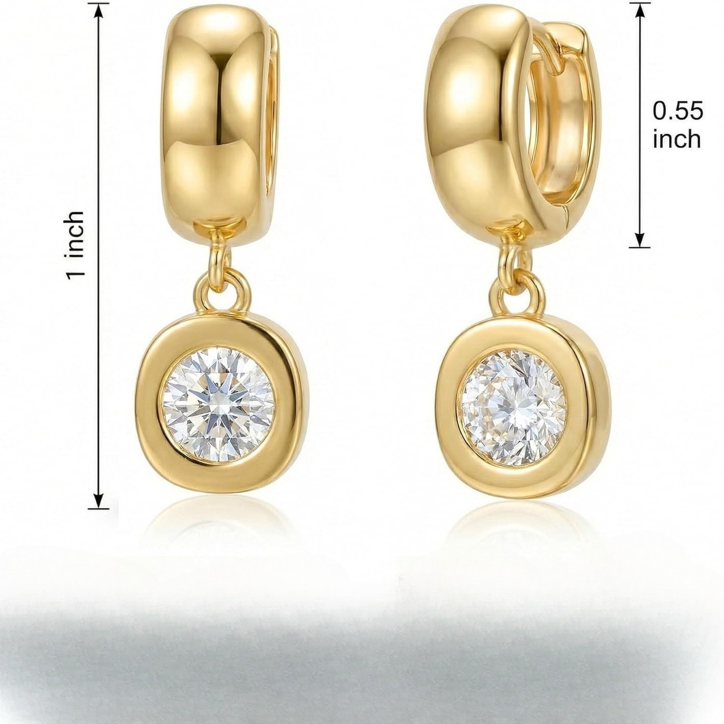 European and American cross-border best-selling brass electroplated real gold bubble ear buckles, round zircon ear studs, women's cross-border earrings and earrings details Picture