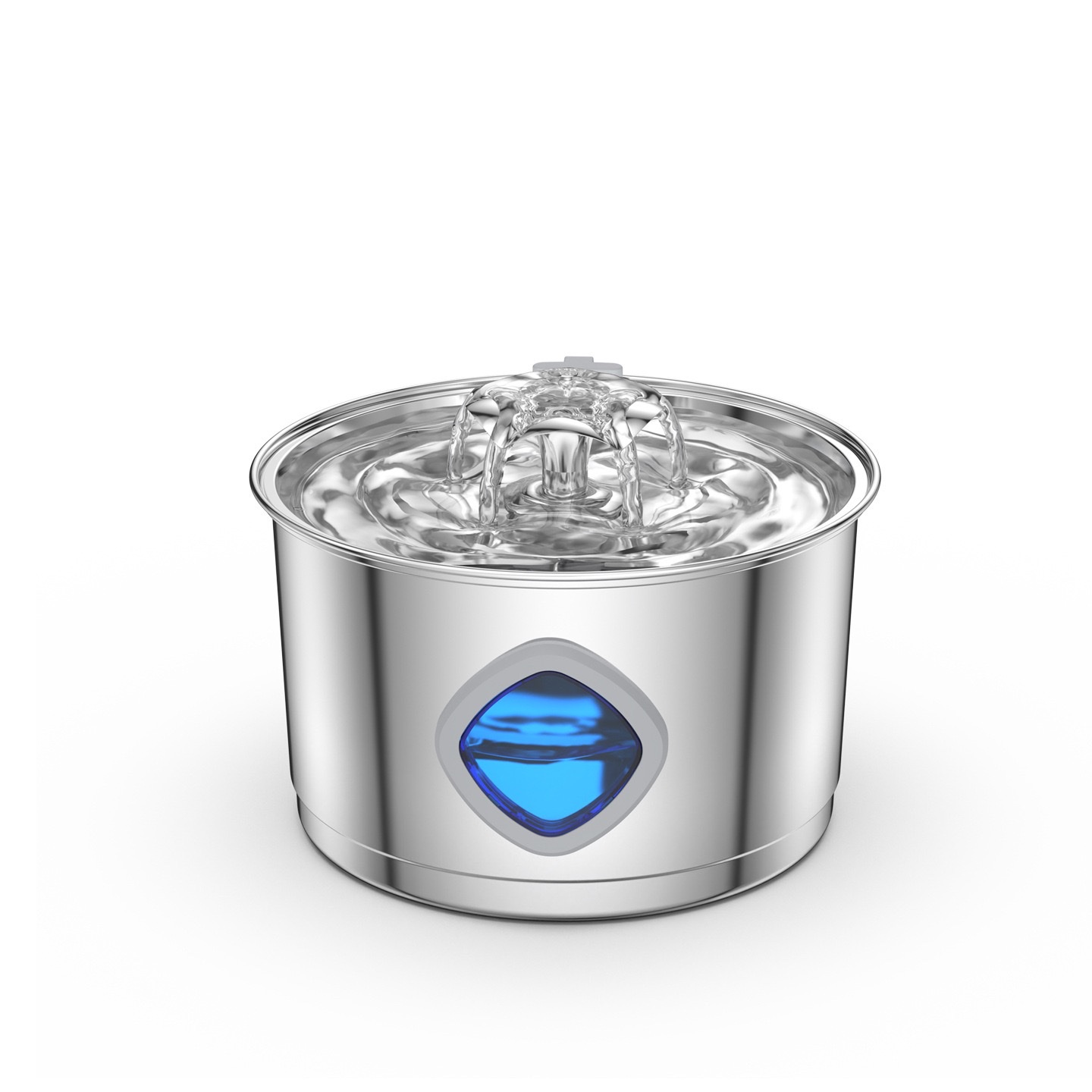 Cross-border bestseller: 2.8L all-stainless steel pet water dispenser, circular track-type water dispenser for cats and dogs, automatic water drinking Specification image