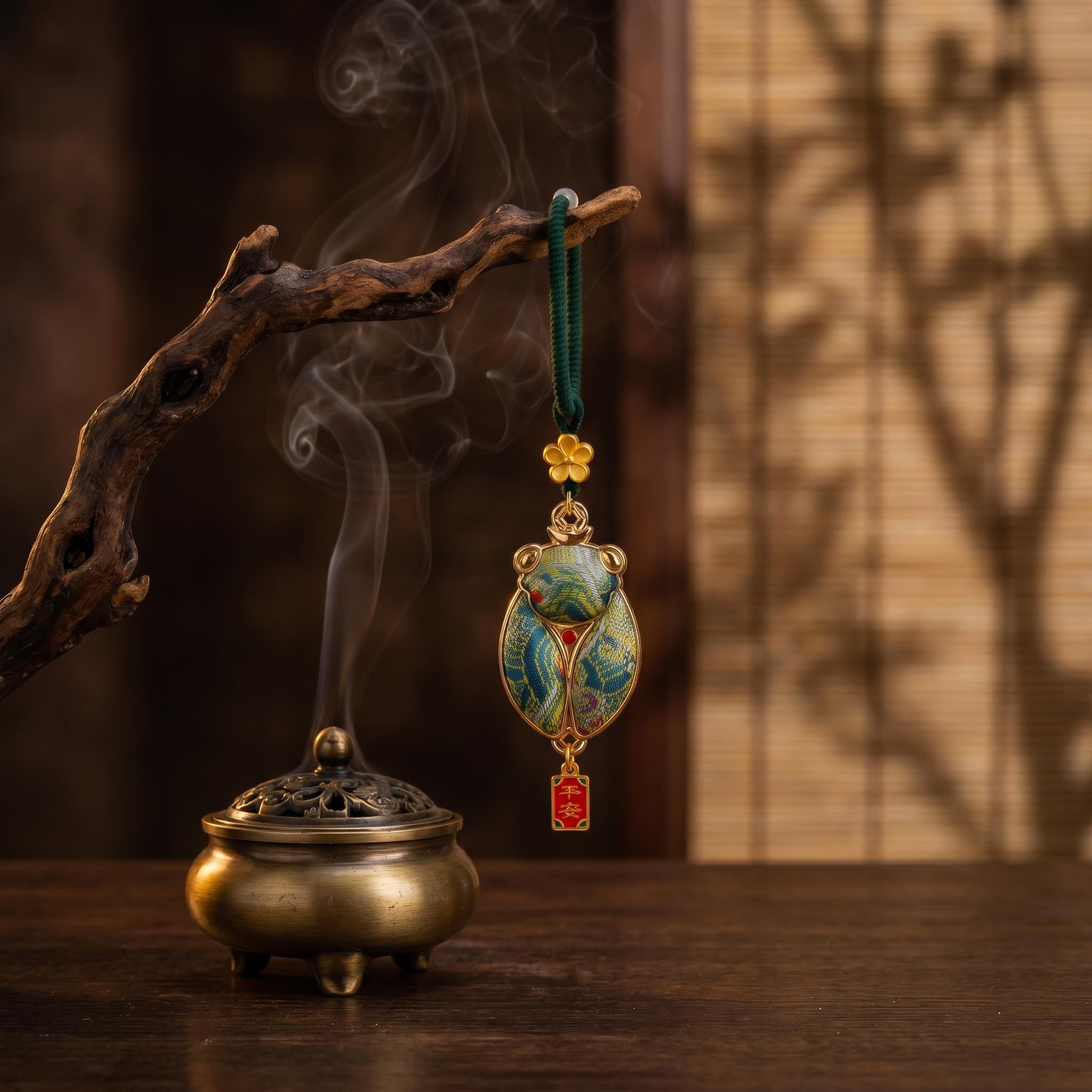 Seven-color Story Zhuang Brocade Ancient Method Peace Pendant, Zhuang Golden Cicada Peace Pendant, Intangible Cultural Heritage Ethnic Windmill Bag Pendant, Cultural and Creative Souvenir, National Trend Su Keychain Pendant, Ethnic Style Cultural and Creative Accessories wholesale details Picture