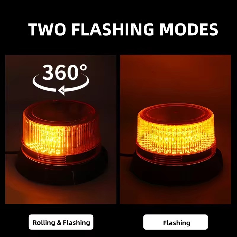 Automobile LED warning lights, flashlights, rescue signal lights, magnetic yellow fog lights, water sprinkler truck lights detail image 6