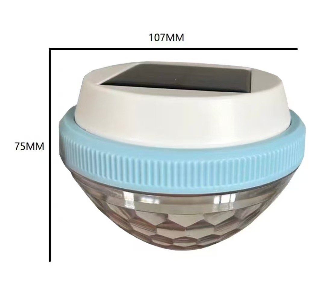 Solar-powered water float lights, color-changing outdoor courtyard swimming pools, fish ponds, ambient lights, children's bath toys, pet toys Item Picture
