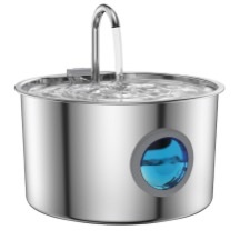 Cross-border best-selling all-stainless steel pet water dispenser, circular track-type water dispenser for cats and dogs