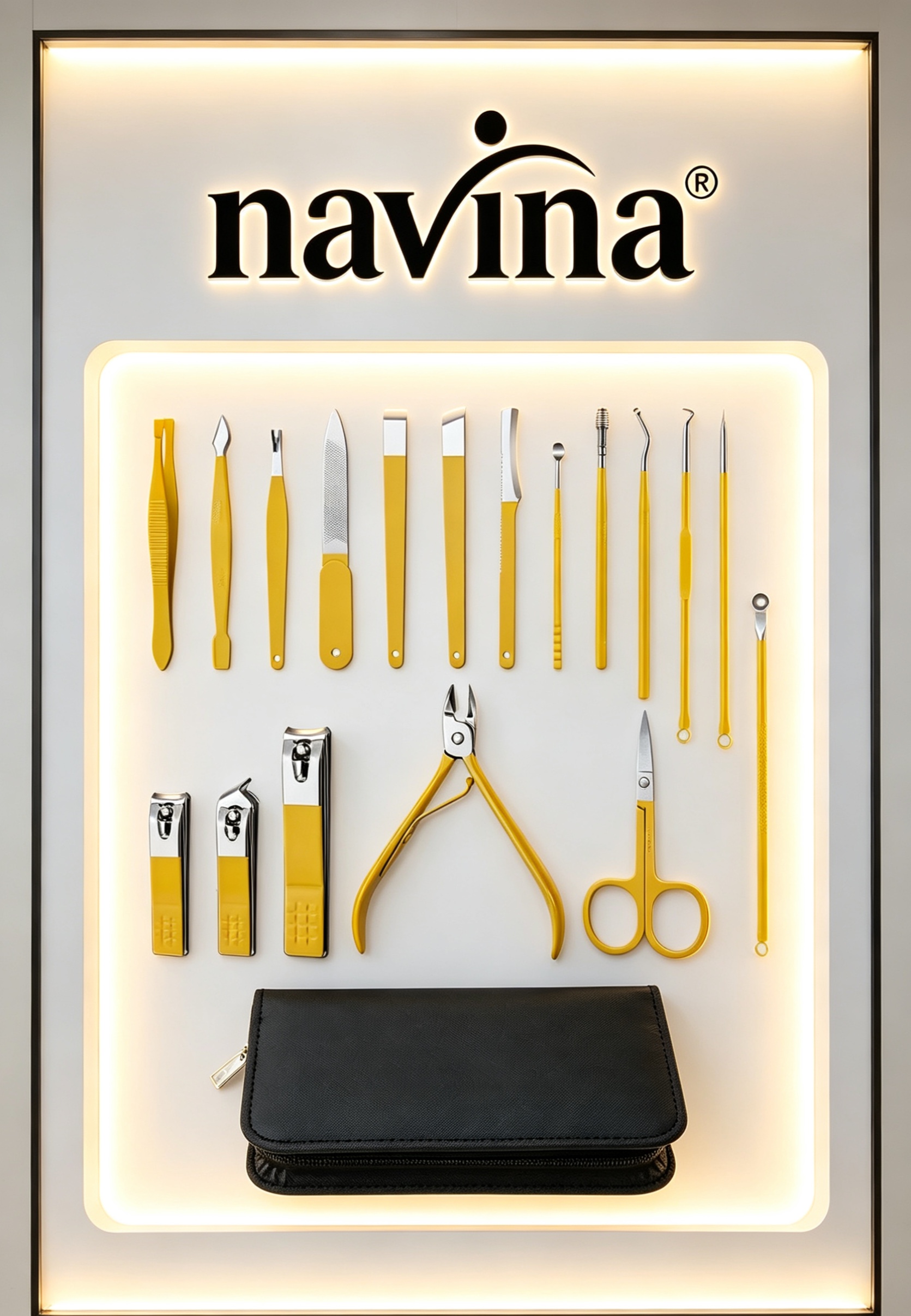 navina advea beauty set herramientas 18pcs set cremallera de alta calidad para el hogar viaje detail image 6