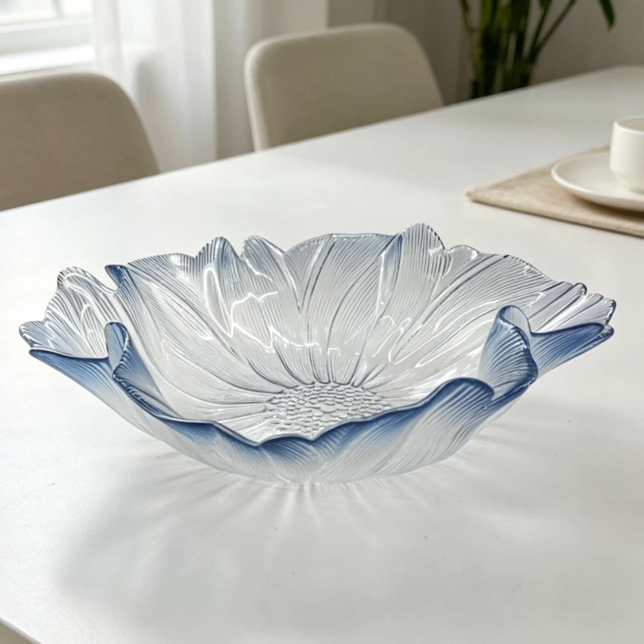 Glasscharger plate&glassbowl Stemmed plat detail image 8