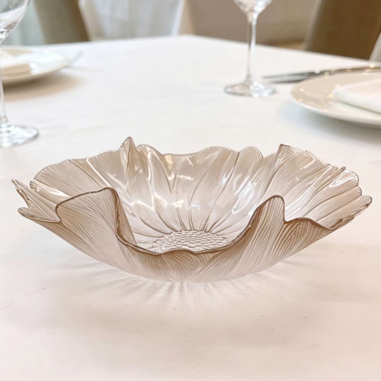 Glasscharger plate&glassbowl Stemmed plat detail image 11