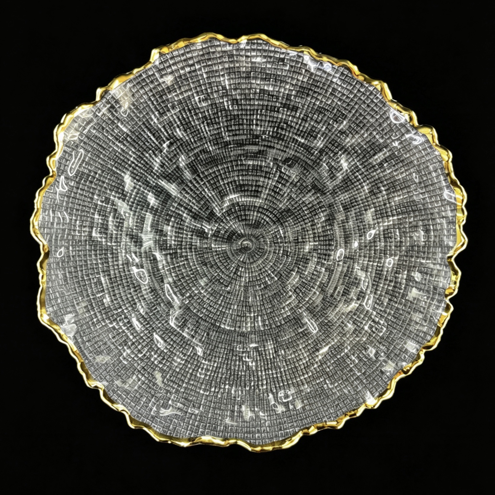 Glass fruit plate, candy and dessert rack, household daily necessities, Glass bowl, glass charge plate, Glass charge bow Stemm detail image 7