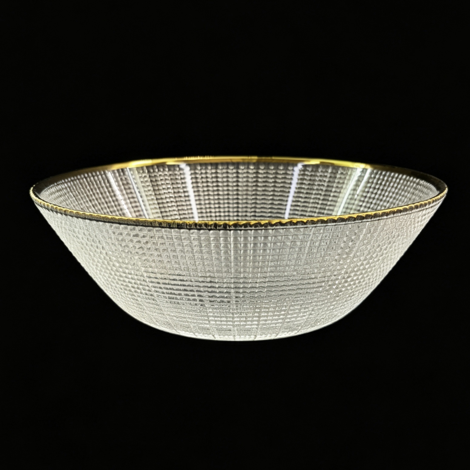 Daily necessities Glass bowl glass plate cake snack plate fruit salad bowl glass charger plate glass bowl Stemmed p detail image 4