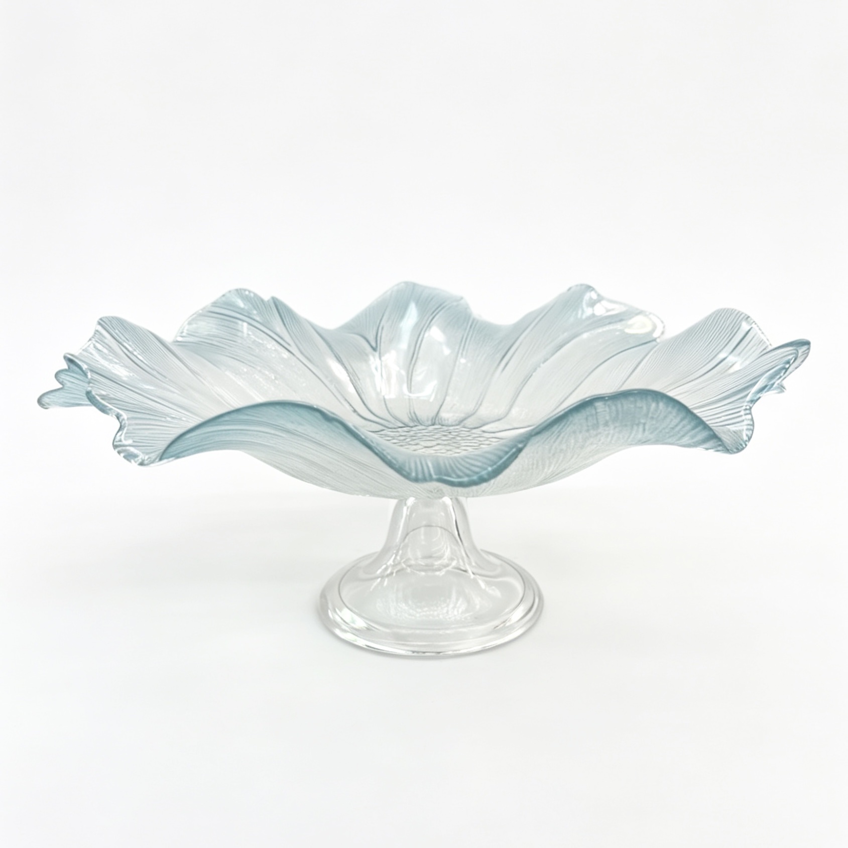 Glasscharger plate&glassbowl Stemmed plat detail image 5