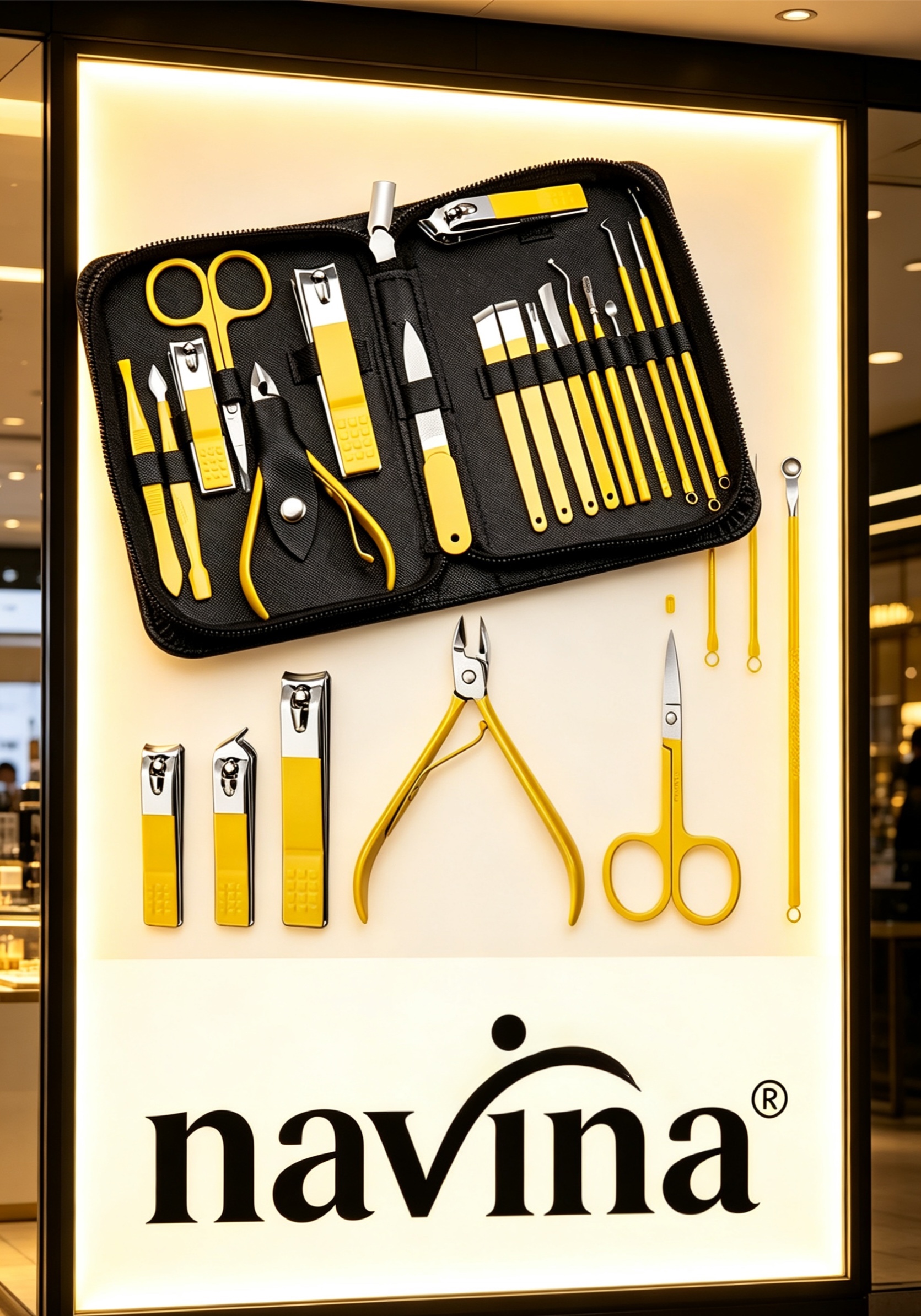 navina advea beauty set herramientas 18pcs set cremallera de alta calidad para el hogar viaje detail image 15