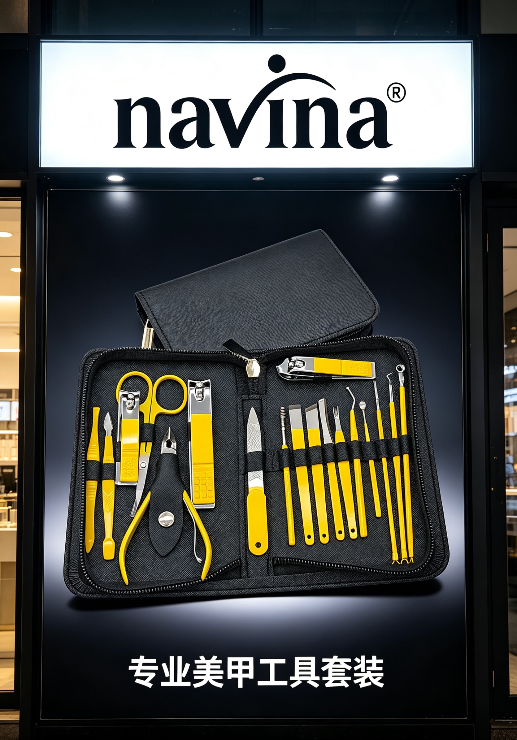 navina advea beauty set herramientas 18pcs set cremallera de alta calidad para el hogar viaje detail image 10
