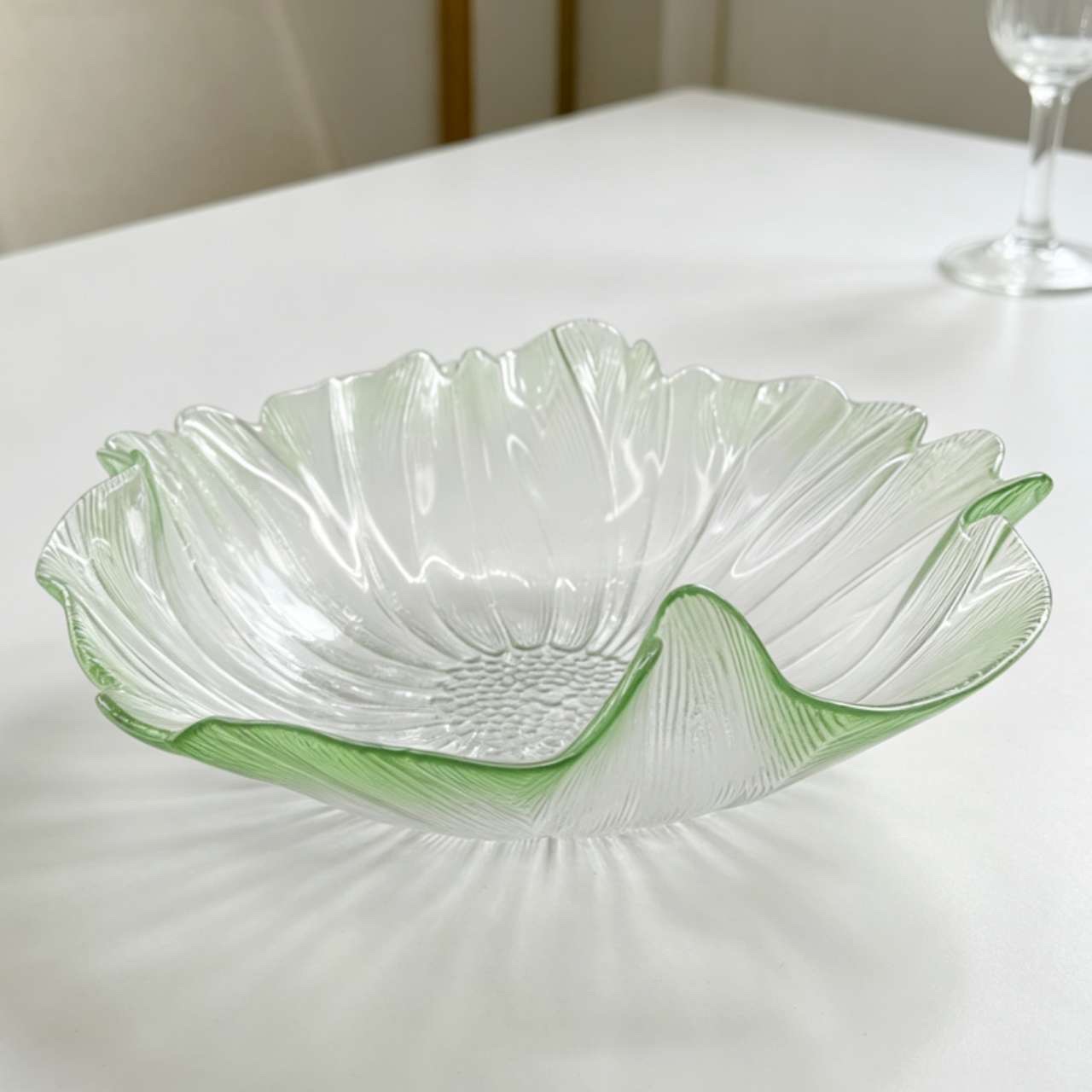Glasscharger plate&glassbowl Stemmed plat detail image 10