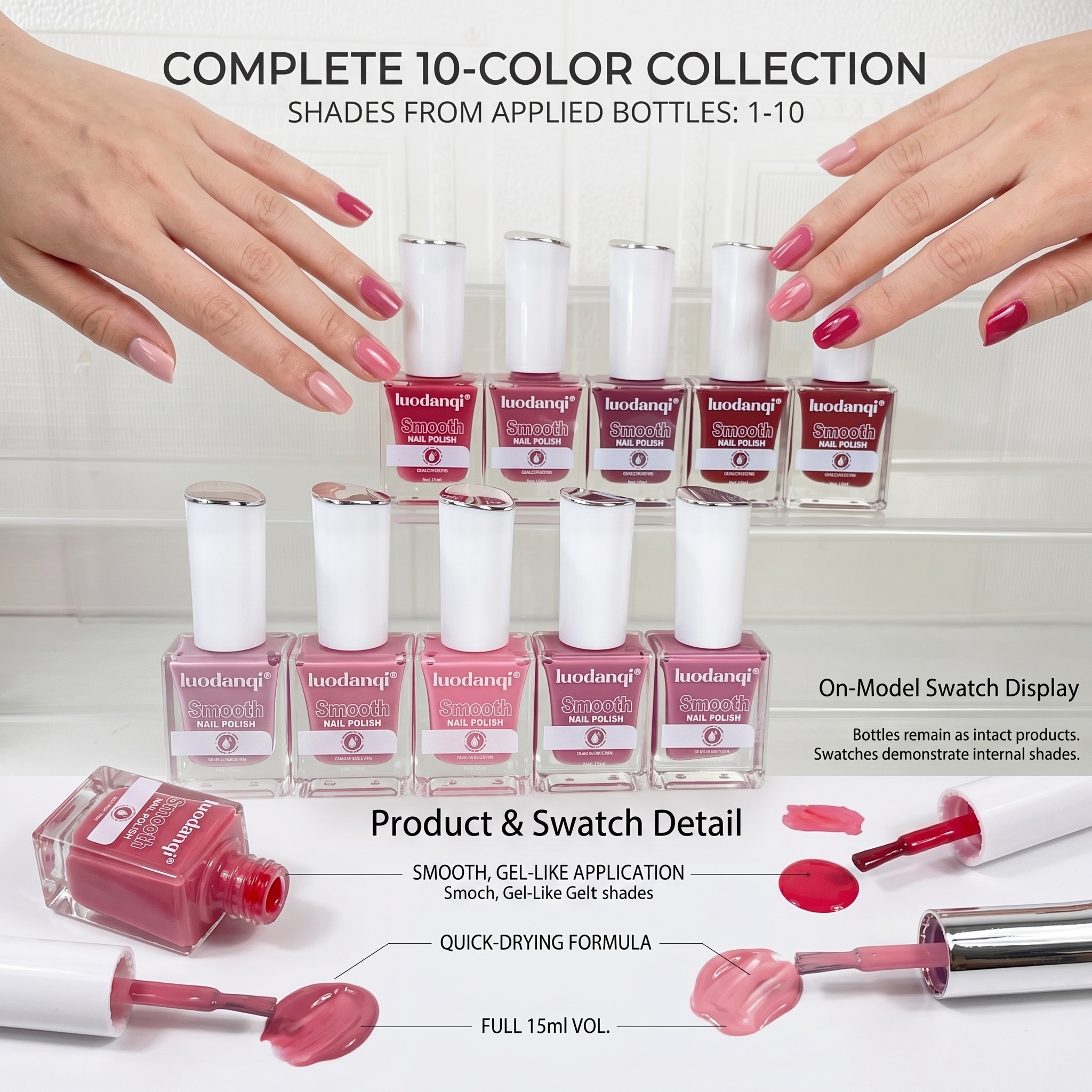 Cross-border best-selling oil-based nail polish series without baking lamp factory direct sales, exclusively for nail salons Specification image