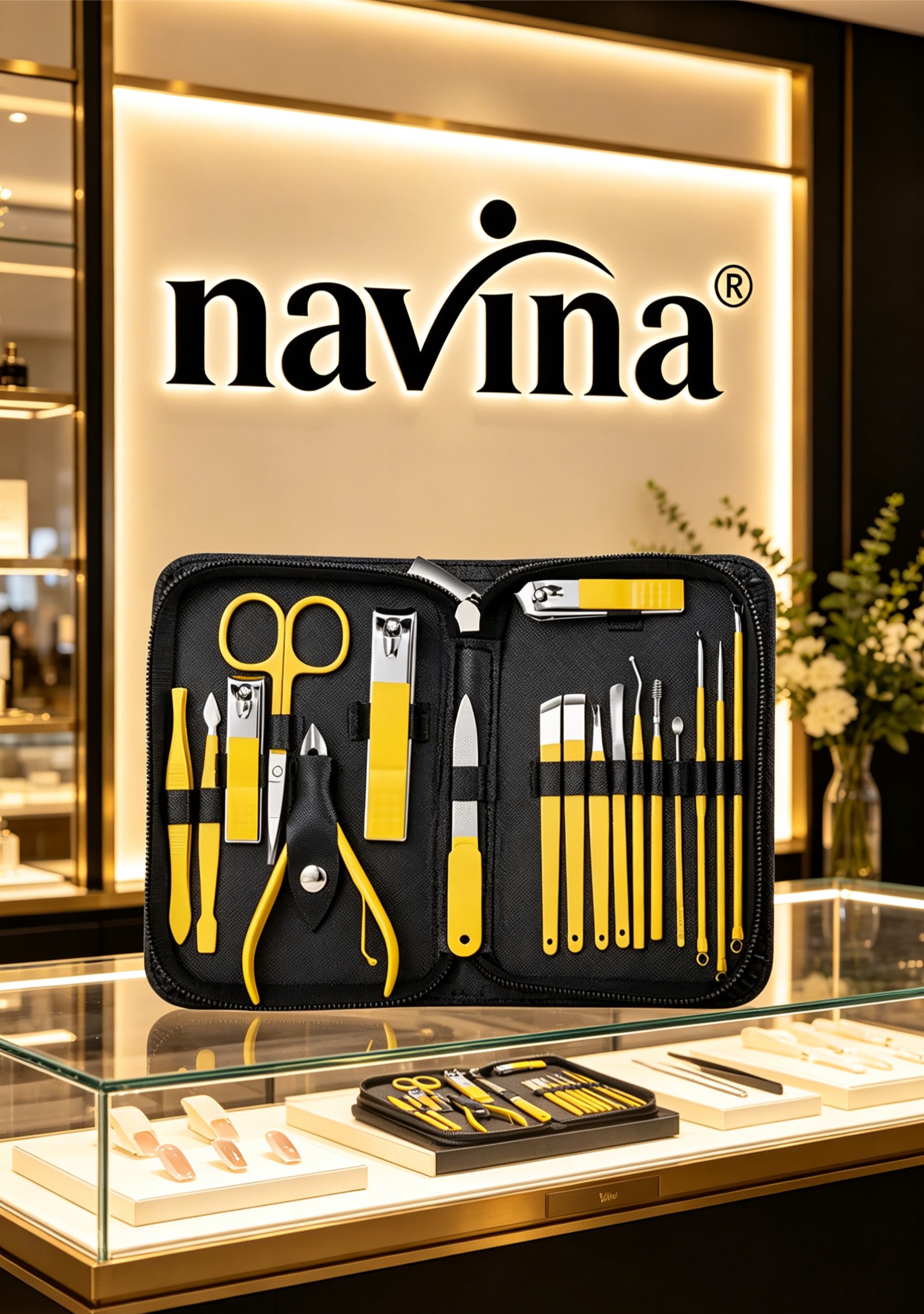 navina advea beauty set herramientas 18pcs set cremallera de alta calidad para el hogar viaje Specification image