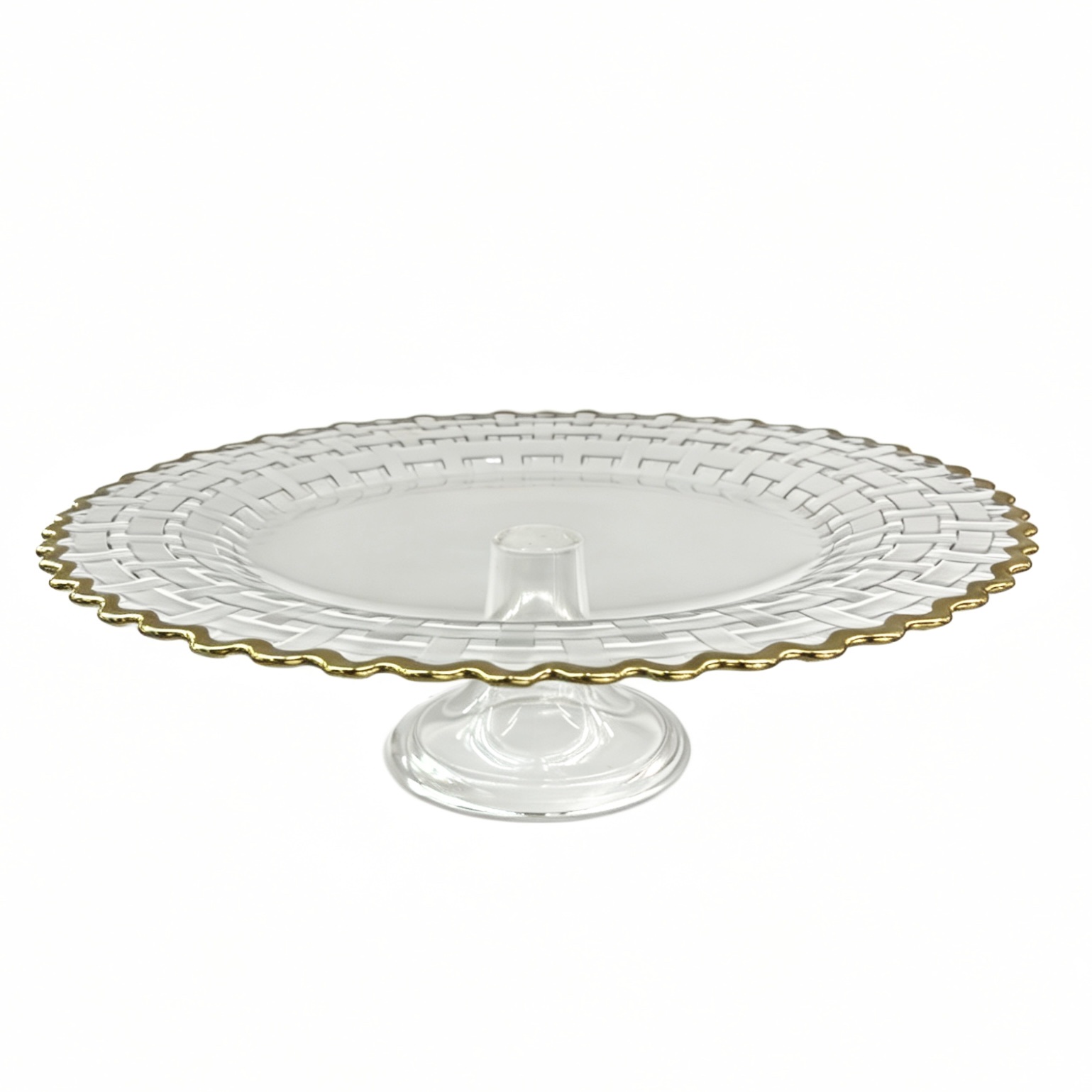 Fruit plate, candy and dessert rack, daily necessities, tableware, glass pad plate, high foot bowl plate, Glasschargeplate Stemmed plate stemme detail image 16